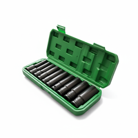 Jeu de douilles en acier chromé haute teneur en carbone de 1/2 pouce, qualité industrielle, couple élevé, pour réparation automobile et mécanique