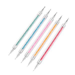 Kit d'outils de manucure, ensemble de 5 pièces, Gel UV, peinture, dessin, Art des ongles, Point, stylo, <span class=keywords><strong>Caviar</strong></span> acrylique, pinceau à 2 voies, décorations de Salon - Product Image 5