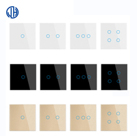 Interrupteurs muraux Tuya Smart Home Automation Products avec Alexa Echo EU/UK Wifi Touch Panel 1/2/3/4 Gang avec neutre sans fil