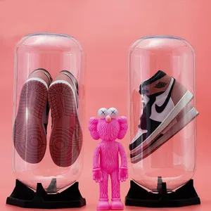 Sneaker Shoes Floating Display Store Shoe Display Sneaker Display Tube Capsule Acrylic Shoe Sneaker Box With Light