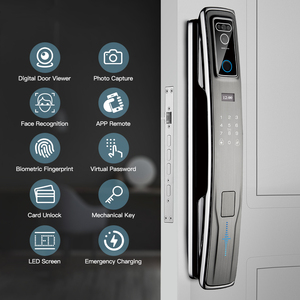 Tuya Tự Động Ổ Khóa Cửa Wifi Sinh Trắc Học 3D Nhận Dạng Khuôn Mặt Vân Tay Kỹ Thuật Số 6068 Lỗ Mộng Điện Tử Thông Minh Khóa Cửa - Product Image 2