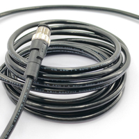 Sensor M12 de 2, 3, 4, 5, 6, 7, 8, 12 y 17 pines, Tipo A, B, D, Codificado X, CE/RoHS, PVC, Conector de Cable Macho y Hembra