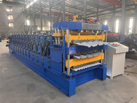 Machine de formage à froid de tôles de toiture IBR en acier galvanisé coloré à trois couches, haute vitesse et très vendue