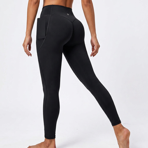 Leggings personnalisés pour femmes à taille haute et effet push-up, fournisseur OEM, marque privée, pantalons de fitness et de yoga, directement de l'usine - Product Image 1