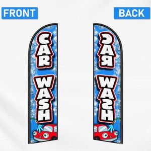 ธงขนนกคุณภาพสูงขนาด 2.5*11.5 ฟุต สำหรับล้างรถ ธงชายหาดสำหรับงานปาร์ตี้ริมชายหาดและโปรโมชั่นโฆษณา - Product Image 2
