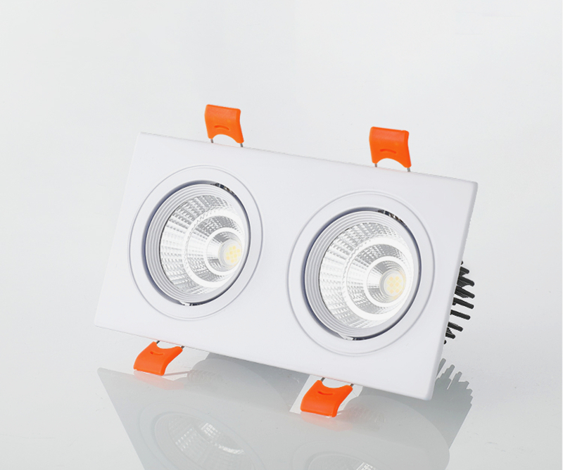 Hotsale Pc Led Spotlight 10W Verzonken Mount Cob Led Downlight 10W Dubbele Hoofd Plafond Spot Light