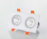 Projecteur led pc 10w, montage encastré cob led downlight 10w, spot de plafond à Double tête