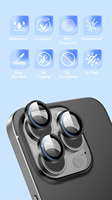 Protection d'objectif d'appareil photo en verre trempé 3D 9H anti-traces de doigts, couverture intégrale, qualité AAA, anti-huile pour 12 Pro Max