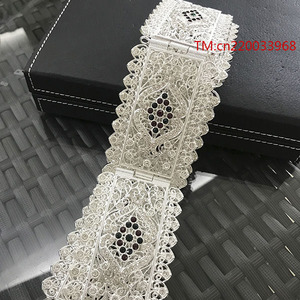 Nouvelle Arrivée <span class=keywords><strong>Ceinture</strong></span> Robe <span class=keywords><strong>Caftan</strong></span> Chic Marocain avec Strass Verts et Rouges, <span class=keywords><strong>Ceinture</strong></span> Bijou de Mariage pour Femmes - Product Image 6