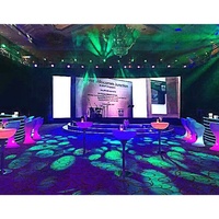 Pantalla de pared de video LED para DJ de Interior de 10 pies X 12 pies Pantalla LED P3