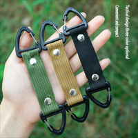 Sac à dos tactique en nylon pour le camping en plein air avec boucle triangulaire et clip à clé multifonctionnel à dégagement rapide bidirectionnel