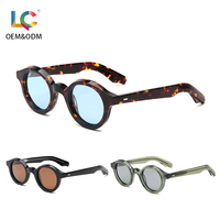 Lunettes de soleil polarisées rondes en acétate polies à la main de haute qualité, série de créateurs, pour boutiques, États-Unis, Europe, Gafas De Sol