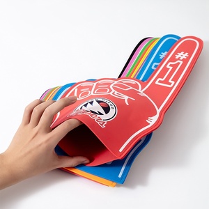 Gants de cheerleading multicolores du fabricant, avec grandes paumes en EVA et finition imprimée, en mousse, pour événements sportifs, approvisionnement direct en stock - Product Image 4