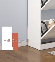 Meuble de rangement à chaussures moderne en bois imperméable, multifonctionnel pour salon