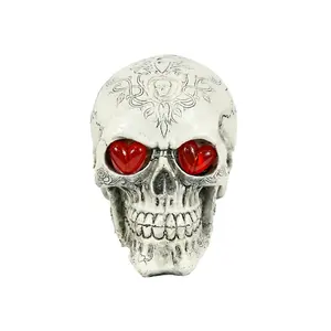 Realistic Horror Wholesale Eyes Glow In The Dark Garden Decoration Led Party Human Accessories Halloween Skulls With Lights