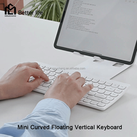 Keyboard Mini Ultra-tipis Melengkung Nirkabel 5 Media Keyboard 5.2 Connect Keyboard