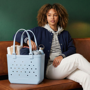 Sac de plage moderne simple avec logo personnalisé, sac fourre-tout en caoutchouc |   Grand sac fourre-tout <span class=keywords><strong>imperméable</strong></span> pour la plage, la piscine, le <span class=keywords><strong>bateau</strong></span>, les courses, les sports, les escapades - Product Image 1