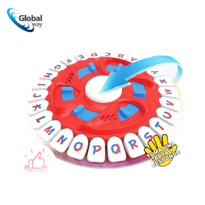 Juego <span class=keywords><strong>de</strong></span> mesa <span class=keywords><strong>de</strong></span> rueda giratoria del alfabeto <span class=keywords><strong>de</strong></span> 26 teclas, juego <span class=keywords><strong>de</strong></span> palabras educativo divertido para fiesta familiar para niños y adultos - Product Image 4