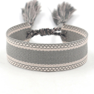 Custom Women's Handmade Embroidered Friendship Wrap Polyester Thread Adjustable Tassel Wrist Band <b>Bracelets</b> - Product Image 4