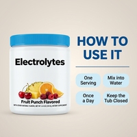 Poudre d'électrolytes en marque blanche OEM, saveur Punch aux fruits, pot de 234g, complément alimentaire, approvisionnement en vrac