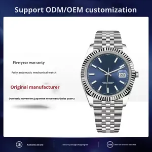 Vente directe d'usine Laojia Log Montre-bracelet mécanique entièrement automatique Bande en acier lumineuse Commerce extérieur transfrontalier Dropshipping - Product Image 2