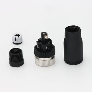 Kronz M12 kết nối lĩnh vực có dây không thấm nước IP67 thẳng <span class=keywords><strong>8</strong></span> Pin một mã công nghiệp cảm biến nam đen PG7 9 Thông tư nối - Product Image 5