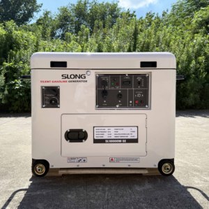 Generador Eléctrico de <span class=keywords><strong>Gasolina</strong></span> Silencioso de Arranque Automático de 4 Tiempos, 8 kW, 230 V, 50 Hz, Marca SLONG, Tanque de Combustible de 25 L, Ecológico para Uso Doméstico - Product Image 4
