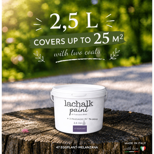 47 EGGPLANT 25 lt LaChalk l'évolution de la peinture à la craie Où la craie rencontre la résine : Peinture hybride craie-résine fabriquée en Italie - Product Image 2