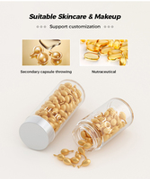 Bouteille en verre givré FINPAK, flacon hermétique en verre mat pour capsules de sérum, vitamines avec couvercle