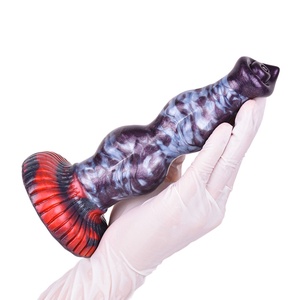 Liquid Silicone Big Knot Dog Monster Large Penis Vagina Sex Toy Fansty <b>Dildo</b> for Women With Strong Suction - Product Image 6