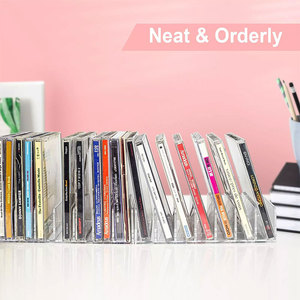 Nhà máy tùy chỉnh rõ ràng Acrylic CD/DVD hiển thị giá lưu trữ hộp Vinyl kỷ lục đứng - Product Image 3