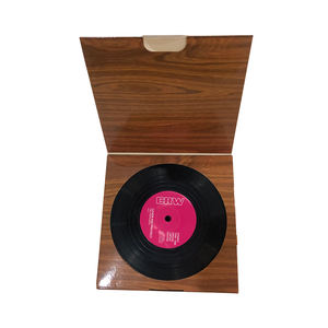 Оптовая продажа, винтажная виниловая запись, подставка для компакт-дисков, музыкальная подставка для влюбленных, бара, пива, кофе, многоразовые складные персонализированные подставки - Product Image 5