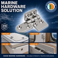 Charnière marine décalée en acier inoxydable 316, 57x38mm, pour portes de pont, charnières de porte, accessoires de quincaillerie pour navires, kayaks, yachts et bateaux