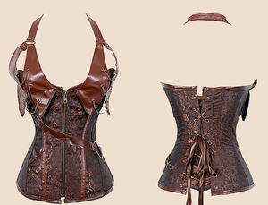 Ceinture à col en v avec fermeture éclair pour femmes, style gothique européen Victoria Steampunk, corset et <span class=keywords><strong>Bustier</strong></span> Sexy - Product Image 4