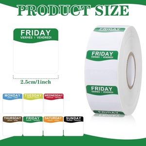 7000 Etichette Giorno della Settimana (Dal Lunedì al Domenica) per Gestione Inventario, Adesivi per Contenitori di Ristoranti e Cucine - Product Image 2