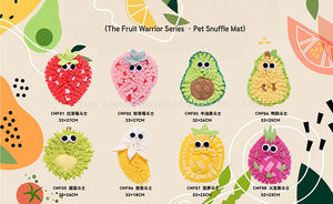Alfombrilla olfativa para perros con diseño de frutas, juguete para mascotas, para alivio del estrés, comedero lento, alfombrilla de forrajeo, serie Fruit Warrior - Product Image 6