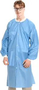 На заказ унисекс лабораторный халат пыленепроницаемый одноразовый лабораторный халат