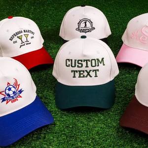 <span class=keywords><strong>Gorra</strong></span> de Béisbol Personalizada con Nombre, Estilo Patchwork, Informal, de Algodón, de 5 Paneles, para Hombre y Mujer - Product Image 3