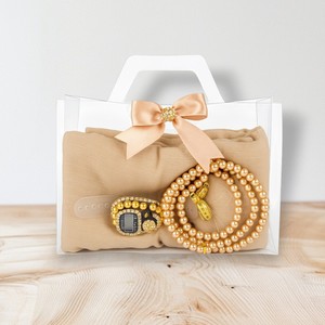 Premium Autumn Cappuccino Hijab Gift <b>Set</b> for <b>Women</b> 3-Piece Muslim Outfit with Chiffon Scarf Prayer Beads Tasbih Zikr Counter - Product Image 2