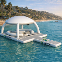 Plateforme flottante pour yacht avec toboggan, canapé aquatique et auvent, en PVC écologique, fabriqué en Chine