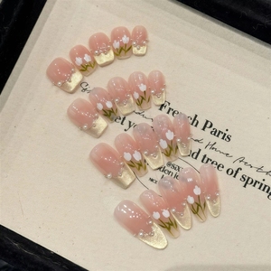<span class=keywords><strong>Uñas</strong></span> Acrílicas Hechas a Mano con Diseño <span class=keywords><strong>de</strong></span> Tulipán <span class=keywords><strong>de</strong></span> Primavera y Perla Ojo <span class=keywords><strong>de</strong></span> Gato, 10 Piezas, <span class=keywords><strong>Uñas</strong></span> Postizas al por Mayor, <span class=keywords><strong>Uñas</strong></span> <span class=keywords><strong>de</strong></span> Diseño a Presión - Product Image 2