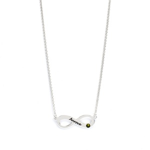 <span class=keywords><strong>Collana</strong></span> <span class=keywords><strong>con</strong></span> nodo d'amore <span class=keywords><strong>con</strong></span> simbolo dell'<span class=keywords><strong>infinito</strong></span> inciso personalizzato in argento Sterling <span class=keywords><strong>con</strong></span> ciondolo <span class=keywords><strong>con</strong></span> nome - Product Image 1