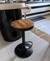 Tabouret de bar de style japonais pouvant être relevé et pivoté, chaise de bar pour la maison, la cuisine, chaise à pieds hauts en fer forgé, tabouret de bar d'îlot.