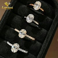 Ovaler Schliff IGI Labor-Gezüchteter Diamantring 0,5Ct 1Ct 1,5Ct 2Ct D VS1 Diamant Solitär Verlobungsring