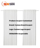 Rideaux en tulle doux de qualité supérieure, fabrication ODM/OEM, pour la décoration intérieure, rideaux en mousseline transparents pour le salon, luxe