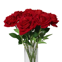 Buquê de rosas artificiais de casamento, flores de noiva românticas, cabeça com multicoloridas