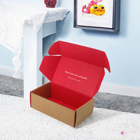Boîtes cadeaux écologiques en carton ondulé recyclé, pelliculage mat, gaufrage, boîte d'expédition intérieure personnalisée, doublure en éponge rouge, abonnement