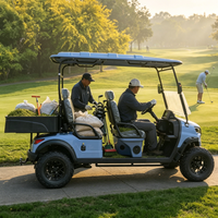 Voiture de golf électrique tout-terrain Rainbow 72V certifiée CE, freins à disque, personnalisable, 2 places avec compartiment arrière, 30 km/h, autonomie 70-90 km