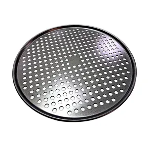 Hifacer Top Quality Long Duty Life Non-Stick 14" Pizza Pan Baking Tray For Restaurant