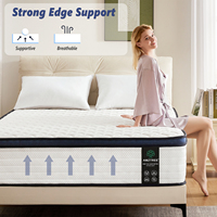 Matelas de maison avec sac indépendant Matelas composite éponge à rouleau de compression à ressort Convient pour la vente en gros dans les hôtels